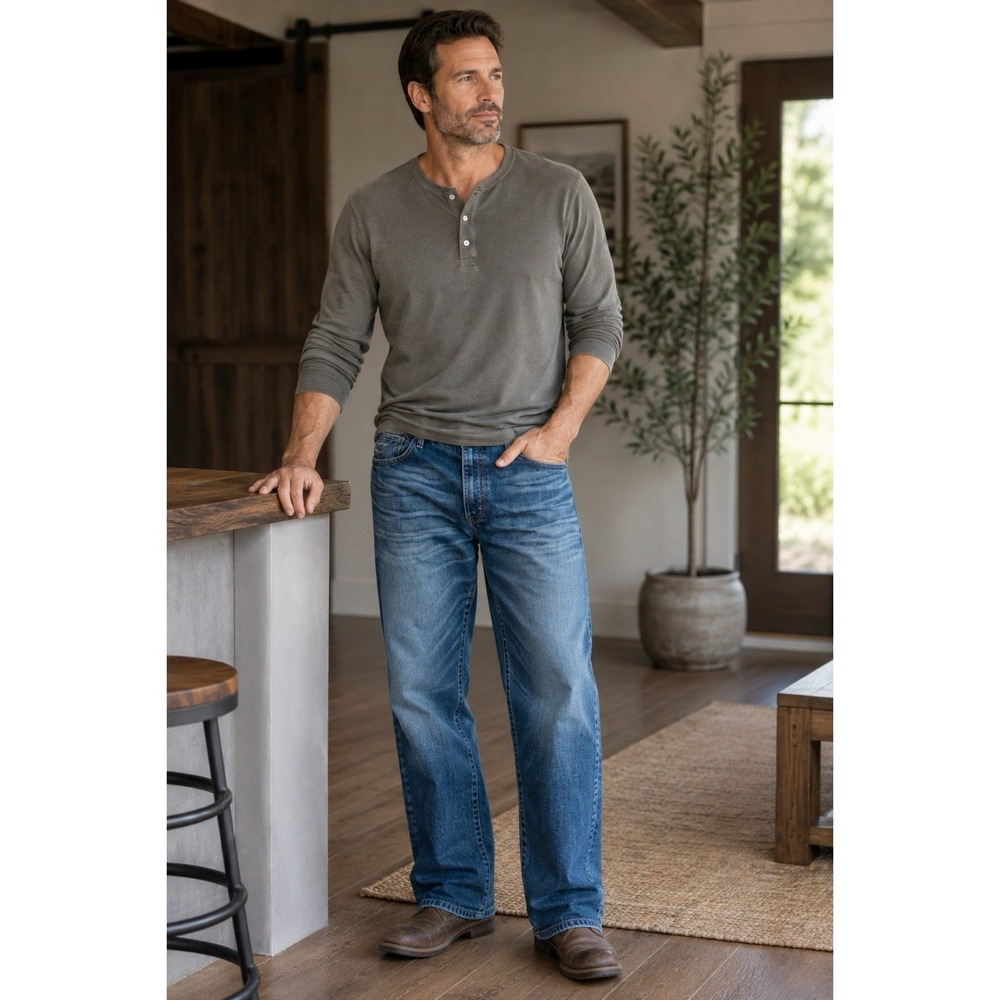 Ariat M4 Legacy Relaxed Straight Leg Jeans Mens Size 40x36 Blue Medium Wash
